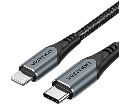 GaN Vention USB-C 20W Charger + USB-C-L 1m Cable (Gray)