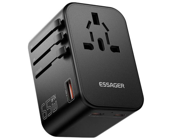 Travel wall charger, Essager, ECT65-LT01-Z, 65W (black)