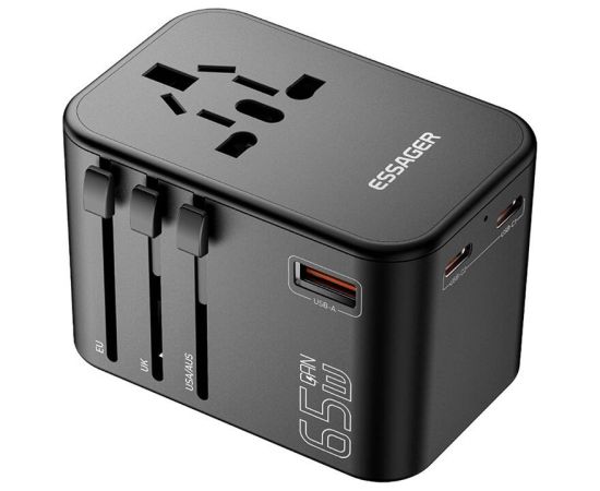 Travel wall charger, Essager, ECT65-LT01-Z, 65W (black)