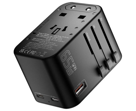 Travel wall charger, Essager, ECT65-LT01-Z, 65W (black)