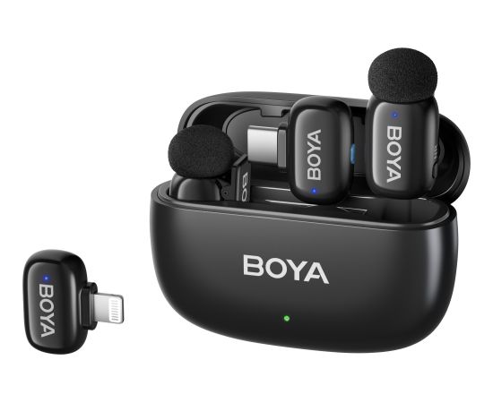 Boya беспроводной микрофон mini-12 Lightning/USB-C, черный
