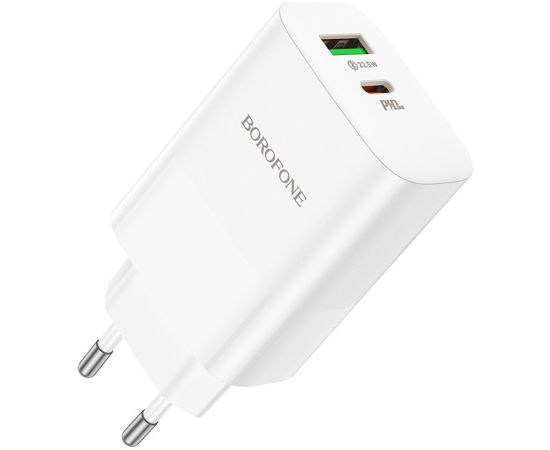 Charger Borofone BN10 65W GaN USB-C/USB-A white