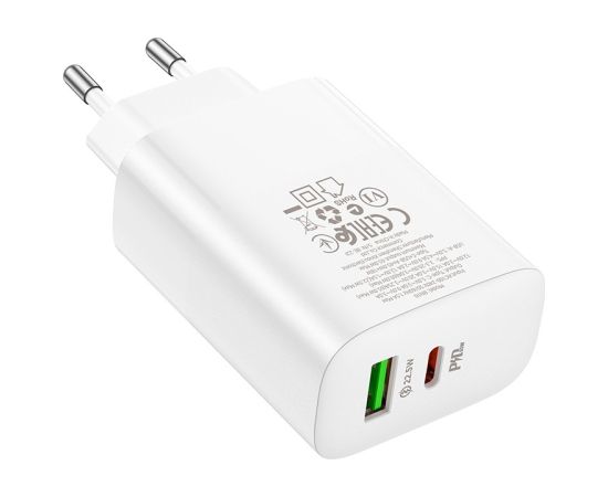 Charger Borofone BN10 65W GaN USB-C/USB-A white