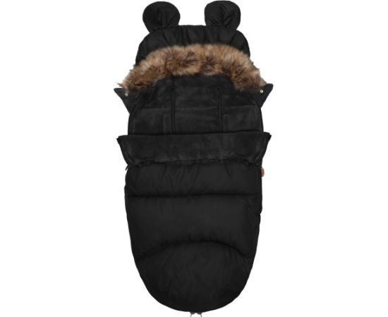 4-in-1 ratu guļammaiss, guļammaiss ar kažokādu ragavām Springos SB0046 96 cm melns