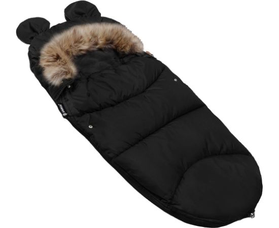 4-in-1 ratu guļammaiss, guļammaiss ar kažokādu ragavām Springos SB0046 96 cm melns