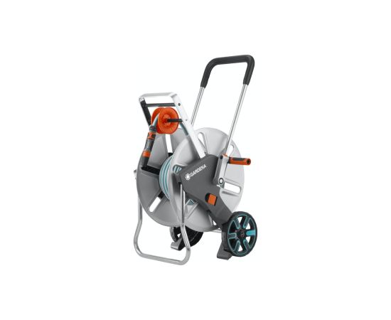 Laistīšanas šļaukas ratiņi Gardena AquaRoll L Easy Metal; 30 m; 19 mm; ar laistīšanas šļūteni