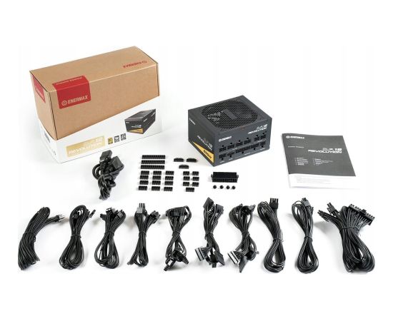 PSU Enermax Revolution DF12 850W, PC power supply (black, 1x 12-pin GPU connector, 3x PCIe, cable management, 850 watts)