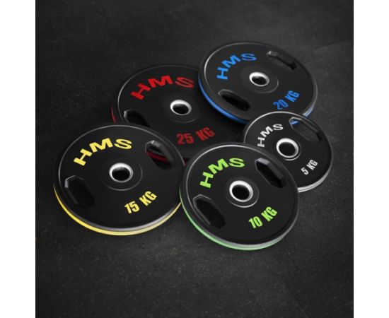 Svaru diski TOG05 RUBBERIZING OLYMPIC PLATE 2 x 5 KG HMS