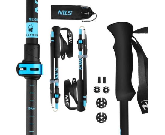 Nils TK8604 – 7075 Alumīnija saliekamie pārgājienu nūji
