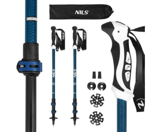 Nils TK8601 – masīdi 6061 alumīnija pārgājienu nūjas Zilas