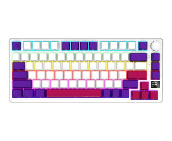 LORGAR KBP7075W, Wireless 75% Mechanical Gaming Keyboard Pro, White, EN layout