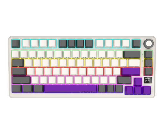 LORGAR KBP7075W, Wireless 75% Mechanical Gaming Keyboard Pro, Beige, EN layout