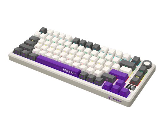LORGAR KBP7075W, Wireless 75% Mechanical Gaming Keyboard Pro, Beige, EN layout