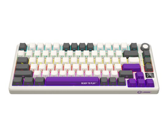 LORGAR KBP7075W, Wireless 75% Mechanical Gaming Keyboard Pro, Beige, EN layout