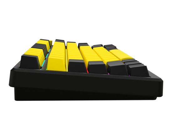 LORGAR KBP7075W, Wireless 75% Mechanical Gaming Keyboard Pro, Black/yellow, EN layout