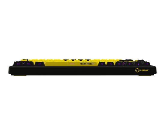 LORGAR KBP7075W, Wireless 75% Mechanical Gaming Keyboard Pro, Black/yellow, EN layout
