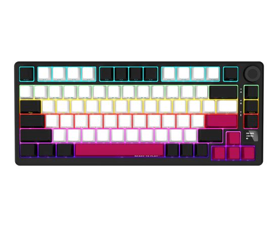 LORGAR KBP7075W, Wireless 75% Mechanical Gaming Keyboard Pro, Black/red, EN layout