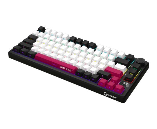 LORGAR KBP7075W, Wireless 75% Mechanical Gaming Keyboard Pro, Black/red, EN layout