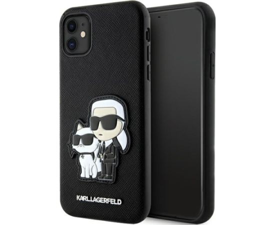 Karl Lagerfeld PU Saffiano Karl and Choupette NFT maciņš iPhone 11 melns