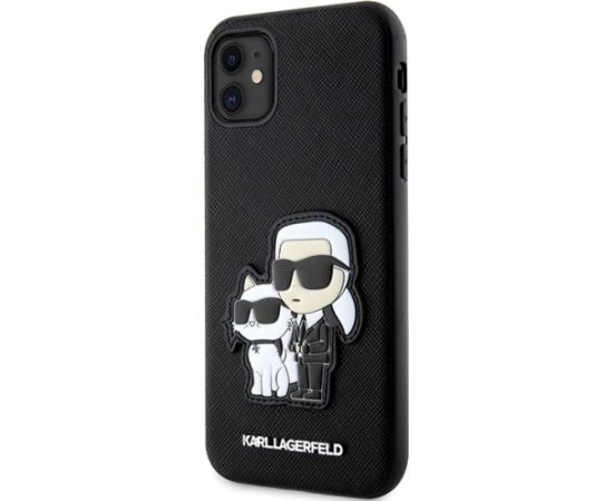 Karl Lagerfeld PU Saffiano Karl and Choupette NFT maciņš iPhone 11 melns