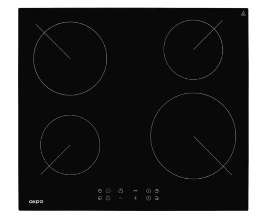 Ceramic hob Akpo PKA 58008/2 black 4 zone(s)