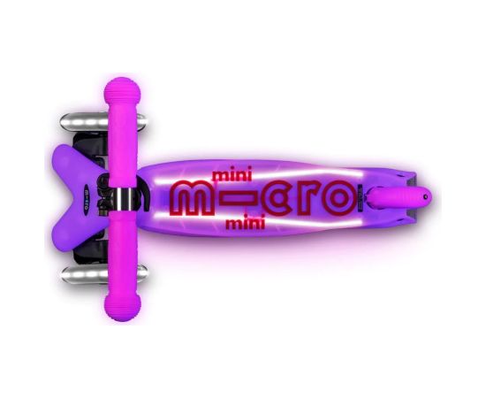 Mini Micro Deluxe Glow LED Plus Frosty Pink scooter
