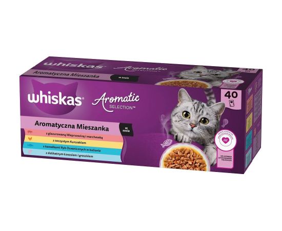 WHISKAS Saszetki aromatyczne mix smaków 40x85g