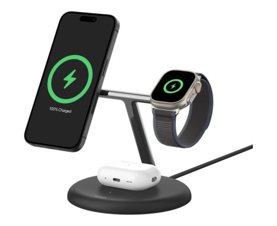 Belkin WIZ023VFBK mobile device charger Headphones, Smartphone, Smartwatch Black USB Wireless charging Indoor