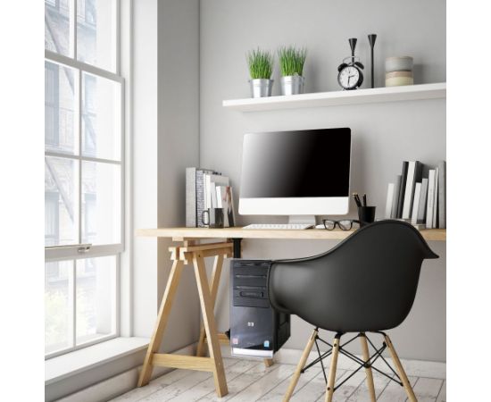 Techly ICA-CS 63 CPU holder Desk-mounted CPU holder Black