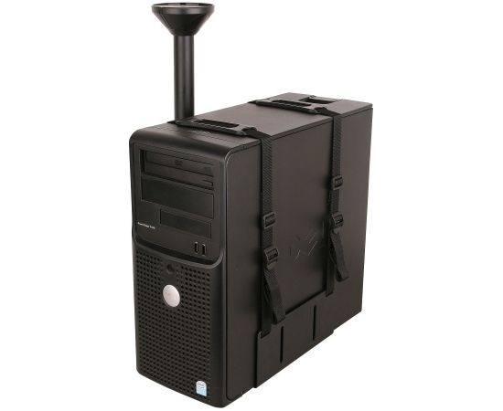 Techly ICA-CS 63 CPU holder Desk-mounted CPU holder Black