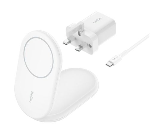 Belkin BoostCharge Headphones, Smartphone White USB Wireless charging Fast charging Indoor