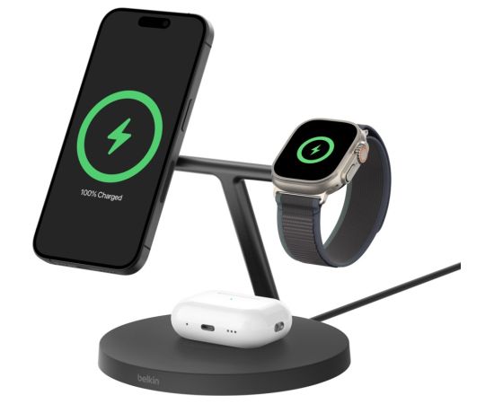 Belkin BoostCharge Pro Headphones, Smartphone, Smartwatch Black USB Wireless charging Fast charging Indoor