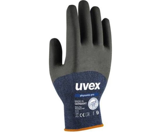 Cimdi Uvex Phynomic Pro; 2121X; 10 Izmērs; mitrumizturīgs; zils