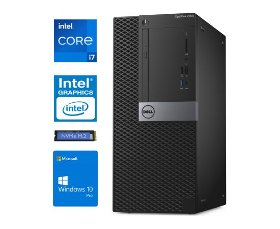 Dell Optiplex 7050 MT i7-7700 16GB 256GB SSD Windows 10 Pro