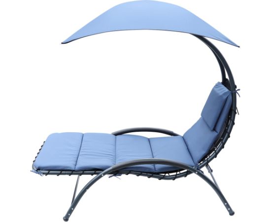 Saska Garden LEŻAK FOTEL Z PARASOLEM BERGAMO 200x125x180CM GRANAT