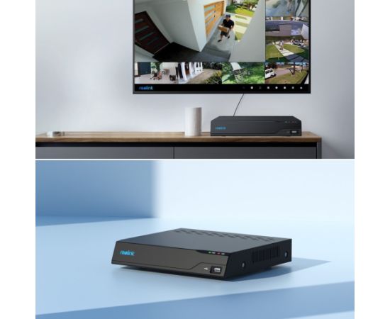 Reolink NVS8(NHD) - 8-Channel PoE NVR for 24/7 Recording, Support up to 16MP, No HDD Built-in, Up to 12TB Storage Capacity