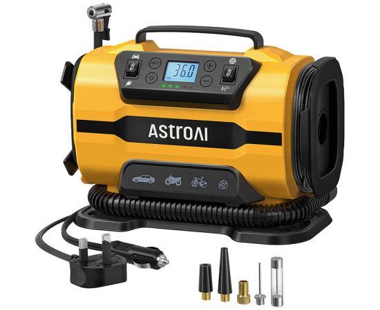 AstroAI ATJ-8366 150 PSI 12V DC/110V AC Portable Wheel Compressor