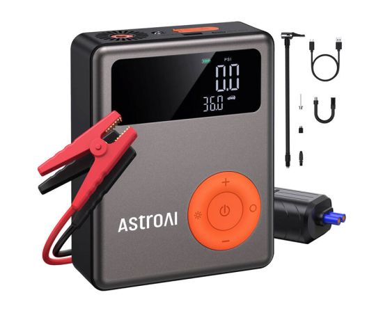 4 in 1 Jump starter + Tire inflator + Power bank AstroAI DK-MF139 Citi auto piederumi