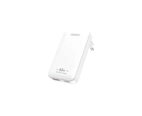 Dudao   GaN Dudao A65Q 65W USB-A / USB-C PD Ultra-Thin Travel Wall Charger EU / US - White GaN Dudao A65Q 65W USB-A / USB-C PD Ultra-Thin Travel Wall Charger EU / US - White White