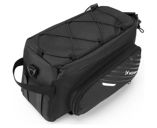 Wozinsky velosipēda bagāžnieka soma ar pleca siksnu, 9L, melna (WBB22BK)