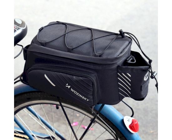 Wozinsky velosipēda bagāžnieka soma ar pleca siksnu, 9L, melna (WBB22BK)