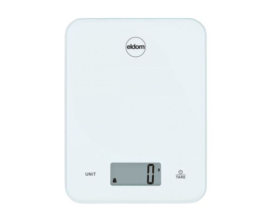 Eldom Electric kitchen scale, ARI, glass plate, white, up to 10 kg