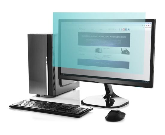 Qoltec 51049 Anti Blue Light Filter 27" | 16:9 | Eye protection | Anti Glare