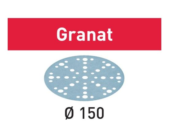 Smilšpapīrs ekscentra slīpmašīnai Festool Granat D150 P120 GR/50