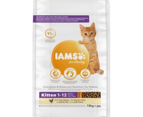 Eukanuba IAMS for Vitality ze świeżym kurczakiem 10kg kocięta