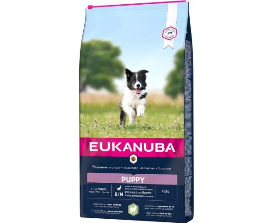 Suņu barība  EUKANUBA Puppy & Junior Small & Medium Lamb & Rice - 2,5 kg