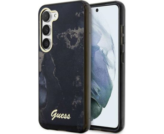 Guess GUHCS23SHTMRSK S23 S911 czarny|black hardcase Golden Marble Collection