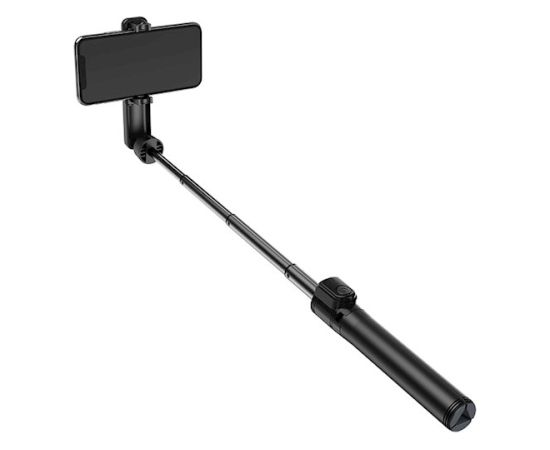Borofone Selfie Stick BY5 bluetooth statīvs ar tālvadības pulti melns