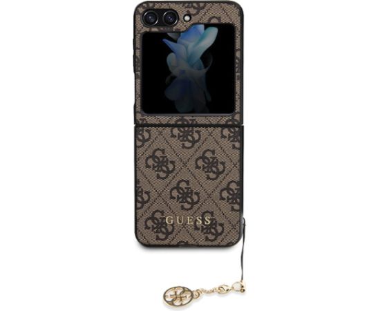 Guess GUHCZF5GF4GBR F731 Z Flip5 brązowy|brown hardcase 4G Charms Collection