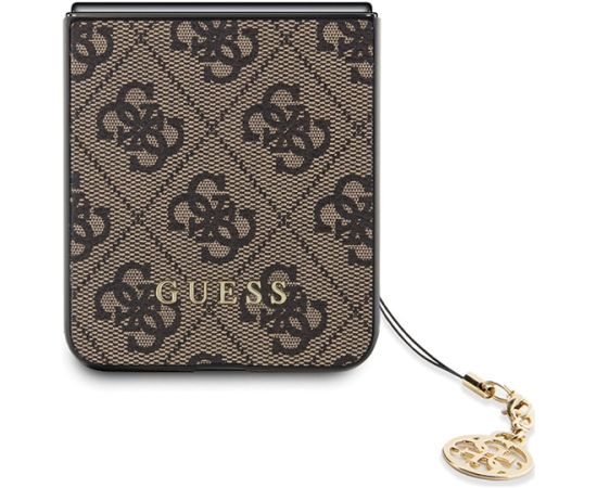 Guess GUHCZF5GF4GBR F731 Z Flip5 brązowy|brown hardcase 4G Charms Collection